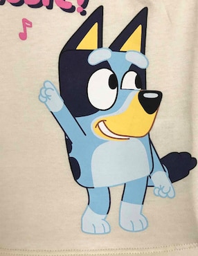 Playera Bluey Bluey manga corta para niña
