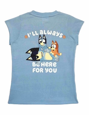 Playera Bluey Bluey manga corta para niña