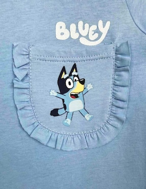 Playera Bluey Bluey manga corta para niña