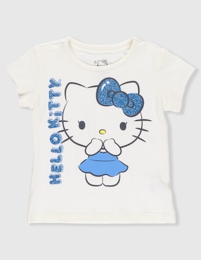 Playera Hello Kitty Hello Kitty manga corta para niña