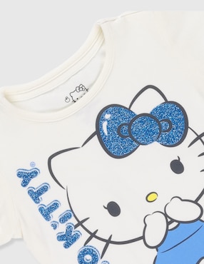Playera Hello Kitty Hello Kitty manga corta para niña
