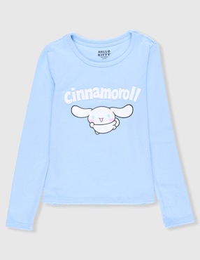 Playera Hello Kitty Cinnamoroll Hello Kitty and Friends manga larga para niña