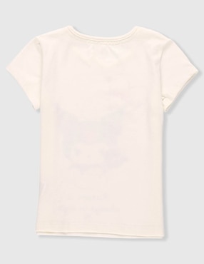 Playera Hello Kitty Kuromi manga corta para niña