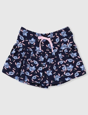 Falda short Disney Stitch para niña