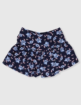 Falda short Disney Stitch para niña