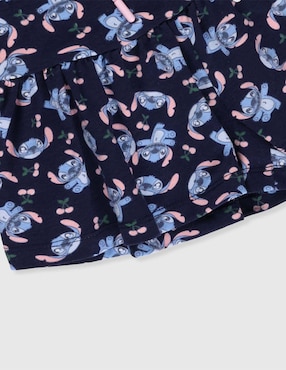 Falda short Disney Stitch para niña