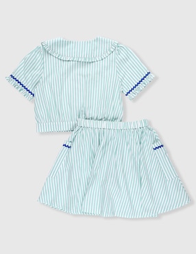Conjunto Piquenique de algodón para niña