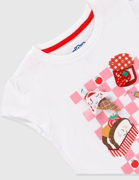 Playera Piquenique manga corta para niña