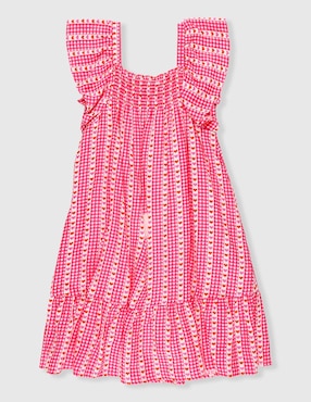 Vestido Piquenique manga mariposa para niña