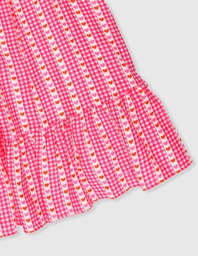 Vestido Piquenique manga mariposa para niña