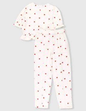 Conjunto Piquenique de algodón para niña