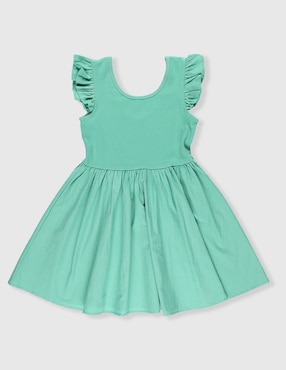 Vestido Piquenique manga cap para niña