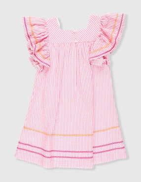 Vestido Piquenique manga mariposa para niña