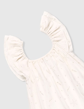 Vestido Piquenique manga volantes para niña