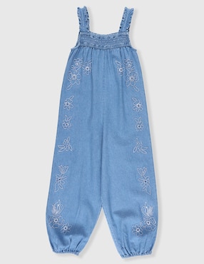 Jumpsuit Piquenique de mezclilla para niña