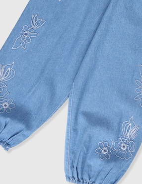 Jumpsuit Piquenique de mezclilla para niña