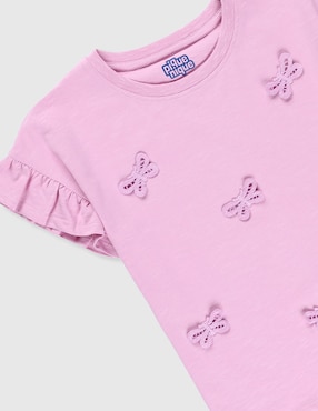 Playera Piquenique manga corta para niña