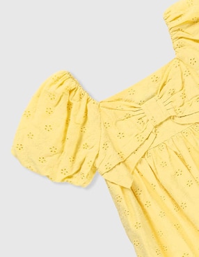 Vestido Piquenique Collection manga globo para niña