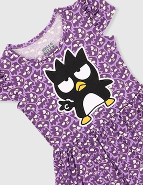Vestido Hello Kitty Badtz Maru manga cap para niña