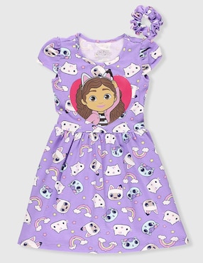 Vestido Universal Gabby's Dollhouse manga cap para niña