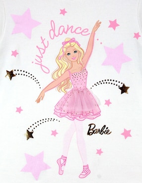 Playera Barbie manga larga para niña