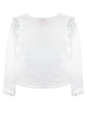 Playera Barbie manga larga para niña