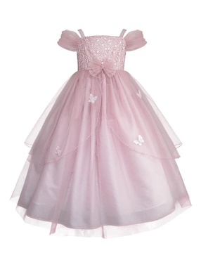 Vestido Gerat Fiesta manga con pliegues para niña