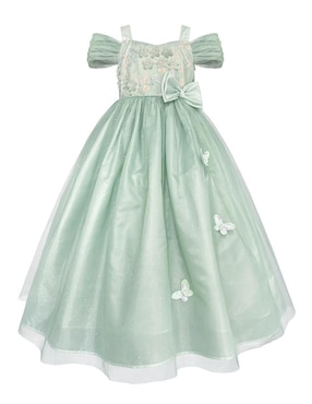 Vestido Gerat Fiesta manga con pliegues para niña