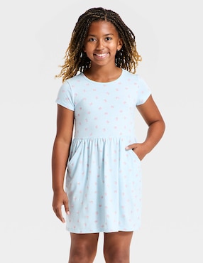Vestido Cat & Jack manga corta para niña