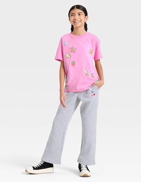 Playera Cat & Jack manga corta para niña