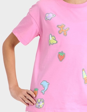 Playera Cat & Jack manga corta para niña