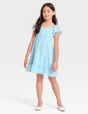 Vestido Cat & Jack manga corta para niña
