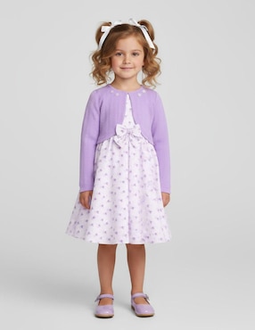 Vestido con suéter Gerat Casual manga regular para niña