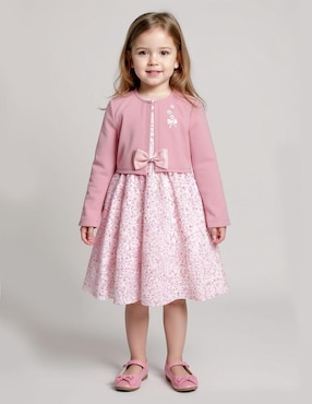 Vestido con suéter Gerat Casual manga regular para niña