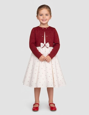 Vestido con suéter Gerat Casual manga regular para niña