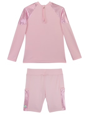 Conjunto wetshirt Sunskin estampado gráfico para niña
