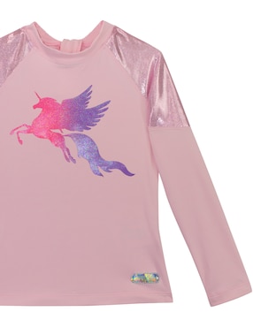 Conjunto wetshirt Sunskin estampado gráfico para niña