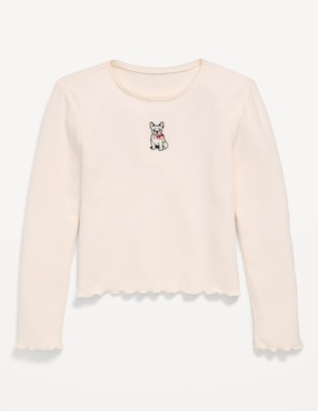 Playera Old Navy manga larga para niña