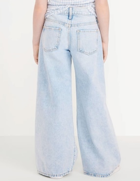 Jeans baggy Old Navy 767119-000 lavado medio para niña