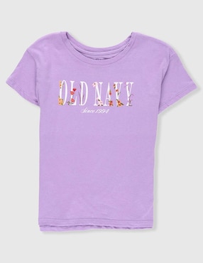Playera Old Navy manga corta para niña
