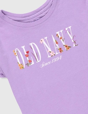 Playera Old Navy manga corta para niña