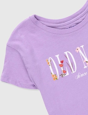 Playera Old Navy manga corta para niña