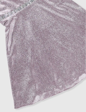 Vestido Pink & Violet hombros descubiertos para niña