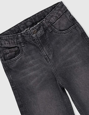 Jeans amplio Piquenique deslavado para niña