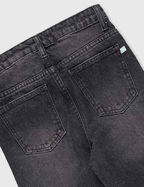Jeans amplio Piquenique deslavado para niña