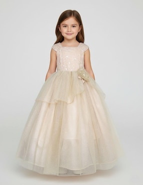 Vestido Gerat Austria manga con pliegues para niña