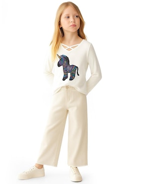 Blusa Roman Fashion Unicornio para niña