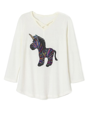 Blusa Roman Fashion Unicornio para niña