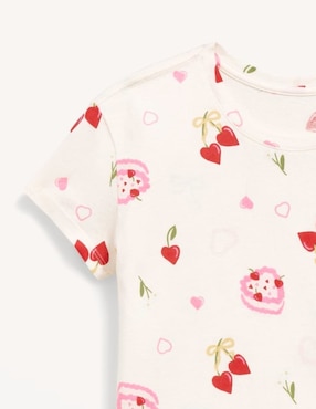 Playera Old Navy manga corta para niña