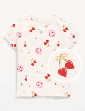 Playera Old Navy manga corta para niña